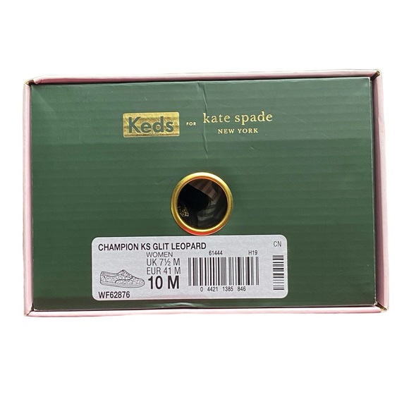 NIB Keds x Kate Spade New York Champion Glitter Leopard Sneakers - Picture 12 of 12